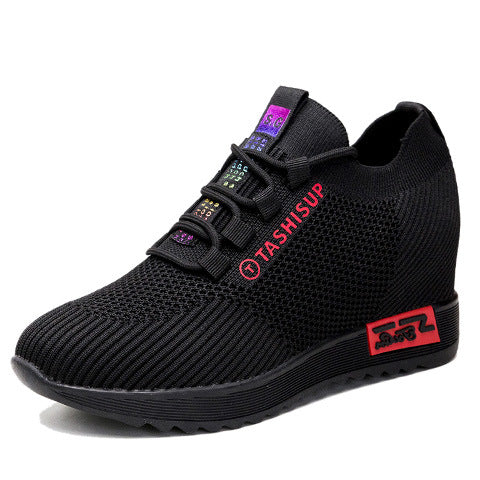 Damen Hochschnitt Sneakers mit atmungsaktiver Mesh-Oberfläche und komfortabler Wedge-Sohle Heidi Mode - Image 6