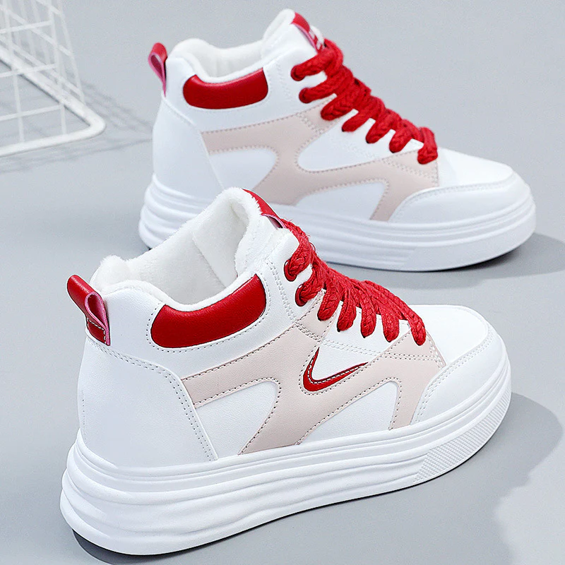 Damen Hochsportliche Sneaker mit modischer Schnürung Heidi Mode