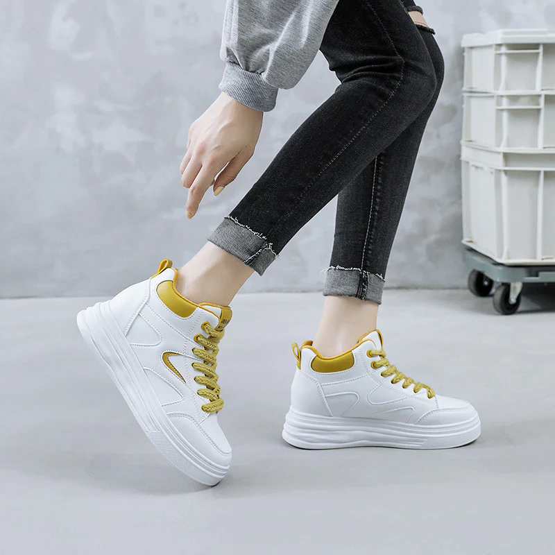 Damen Hochsportliche Sneaker mit modischer Schnürung Heidi Mode - Image 3