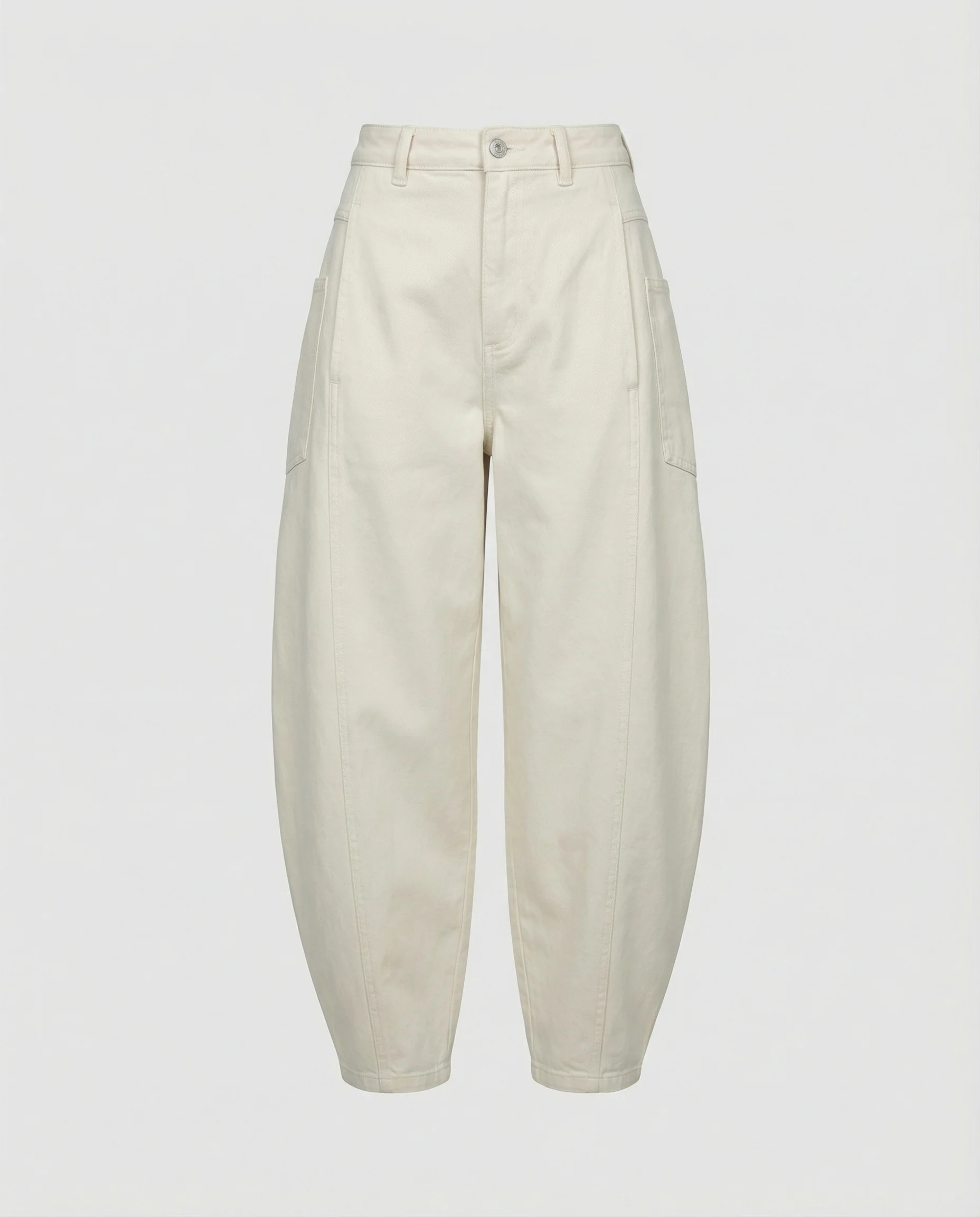 Damen hochtaillierte extraweite Twill-Hose mit großen aufgesetzten Taschen und Kellerfalten Heidi-Mode - Image 5