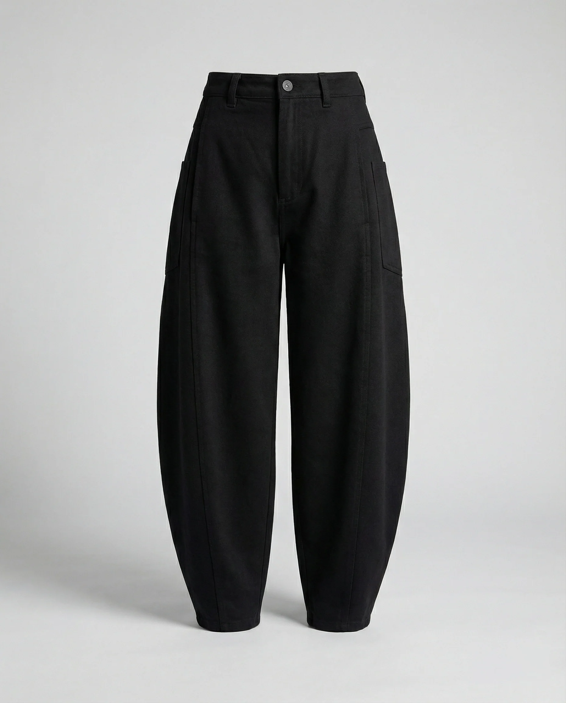 Damen hochtaillierte extraweite Twill-Hose mit großen aufgesetzten Taschen und Kellerfalten Heidi-Mode - Image 6