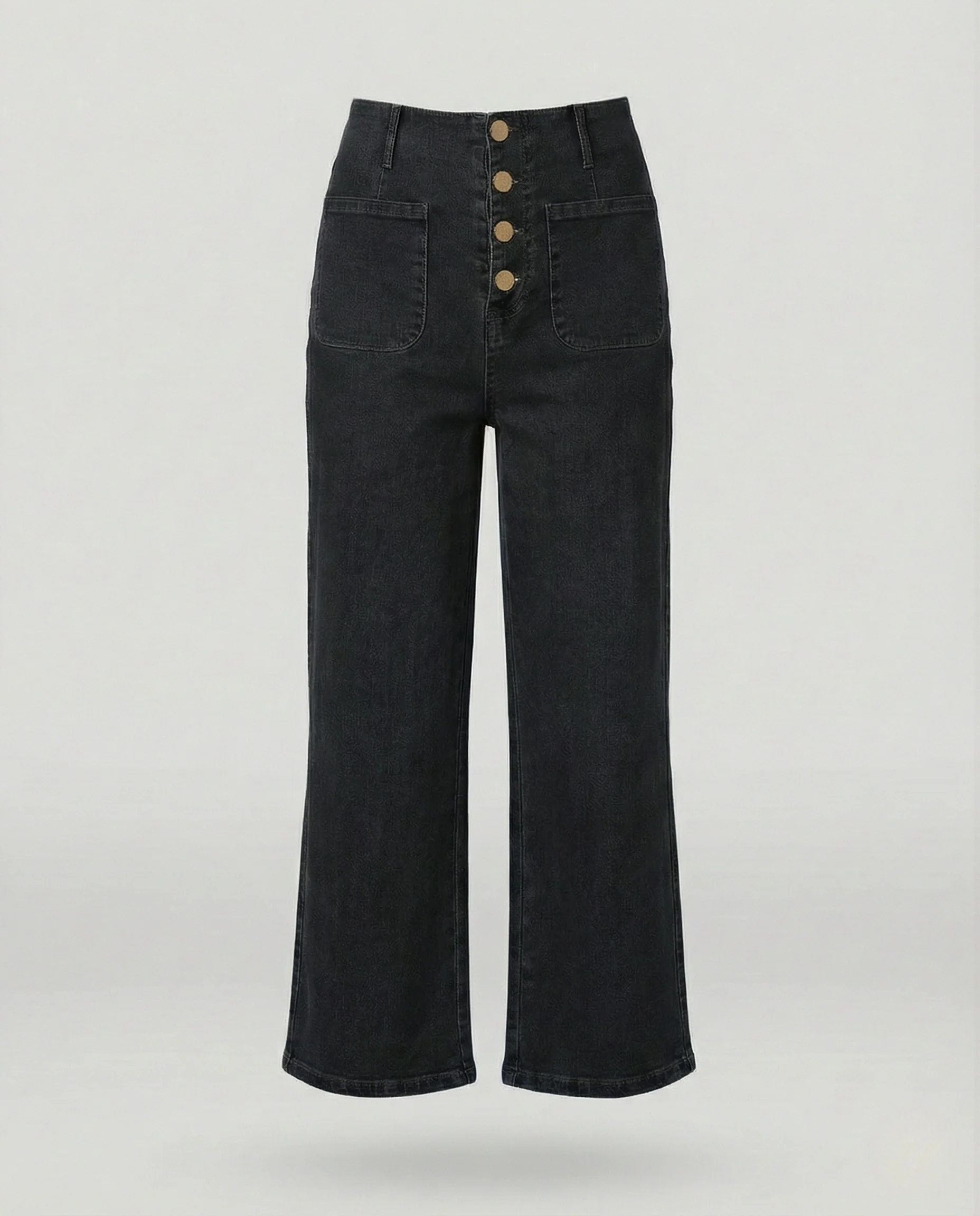 Damen High-Waist Jeans mit weitem Bein - Image 7