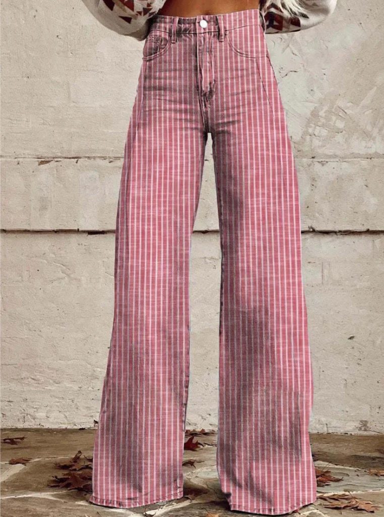 Damen hoch taillierte Karohose im lässigen Schnitt - Image 10
