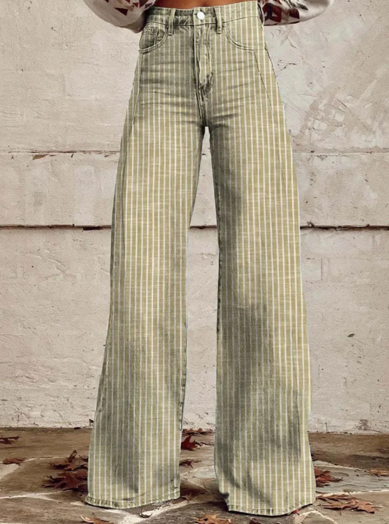 Damen hoch taillierte Karohose im lässigen Schnitt - Image 8