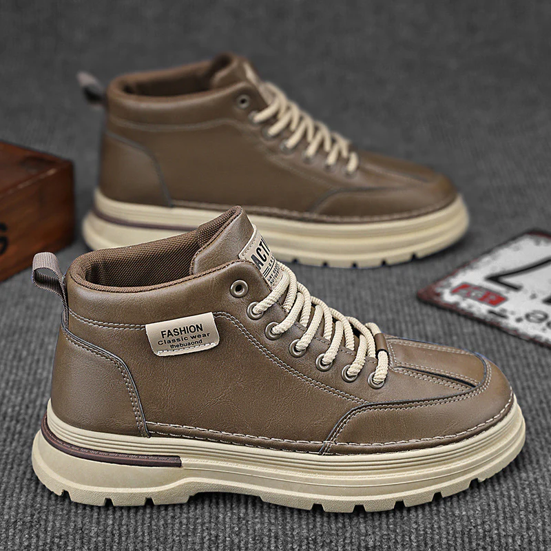 Damen Hochwertige Leder Sneakers mit modischem Design und dämpfender Sohle Heidi Mode - Image 3