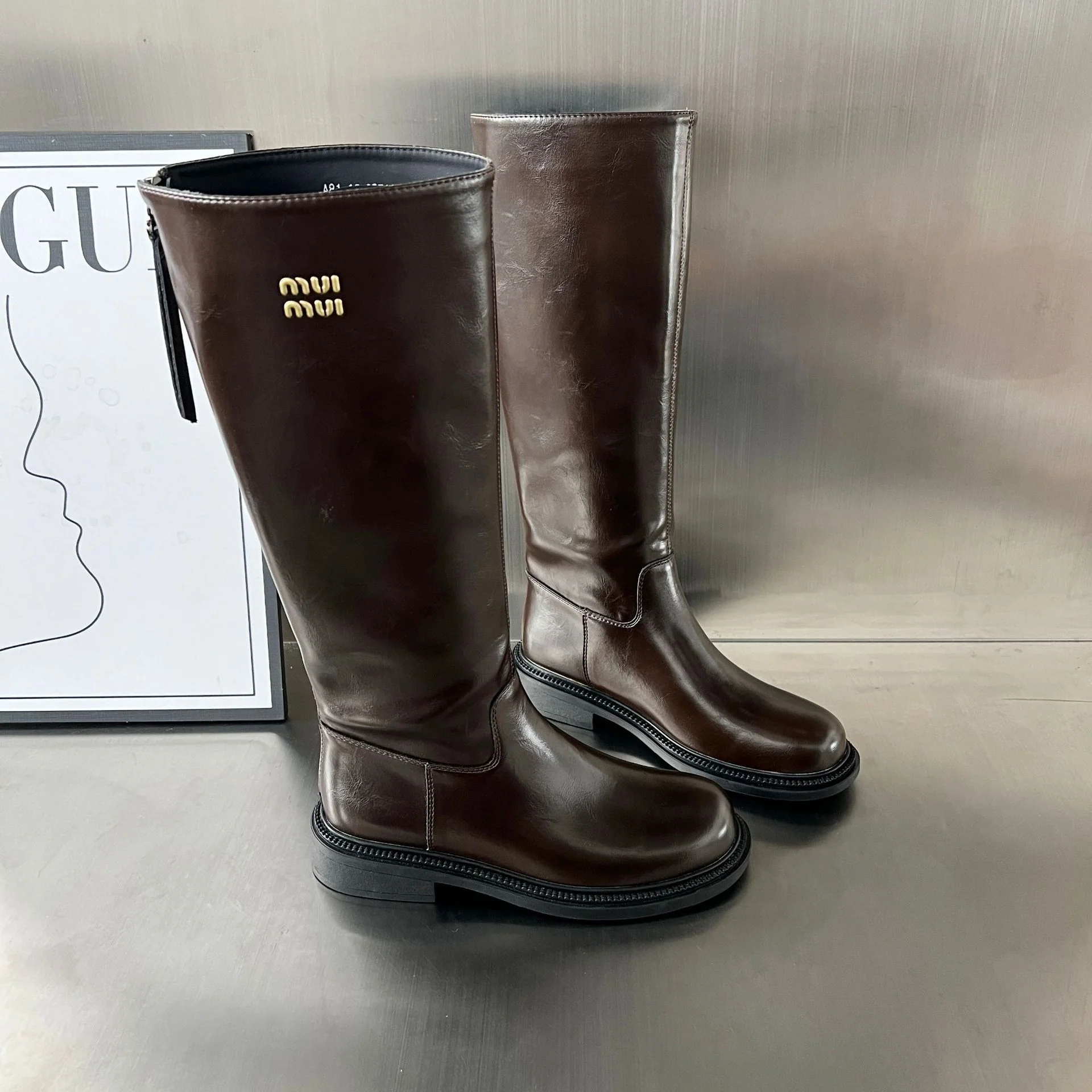 Damen Hochwertige Leder-Stiefel mit bequemem Innenfutter und robustem Profil Heidi Mode - Image 4