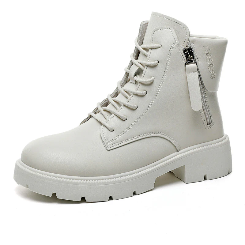 Damen hochwertige Lederstiefeletten mit seitlichem Reißverschluss Heidi Mode - Image 5