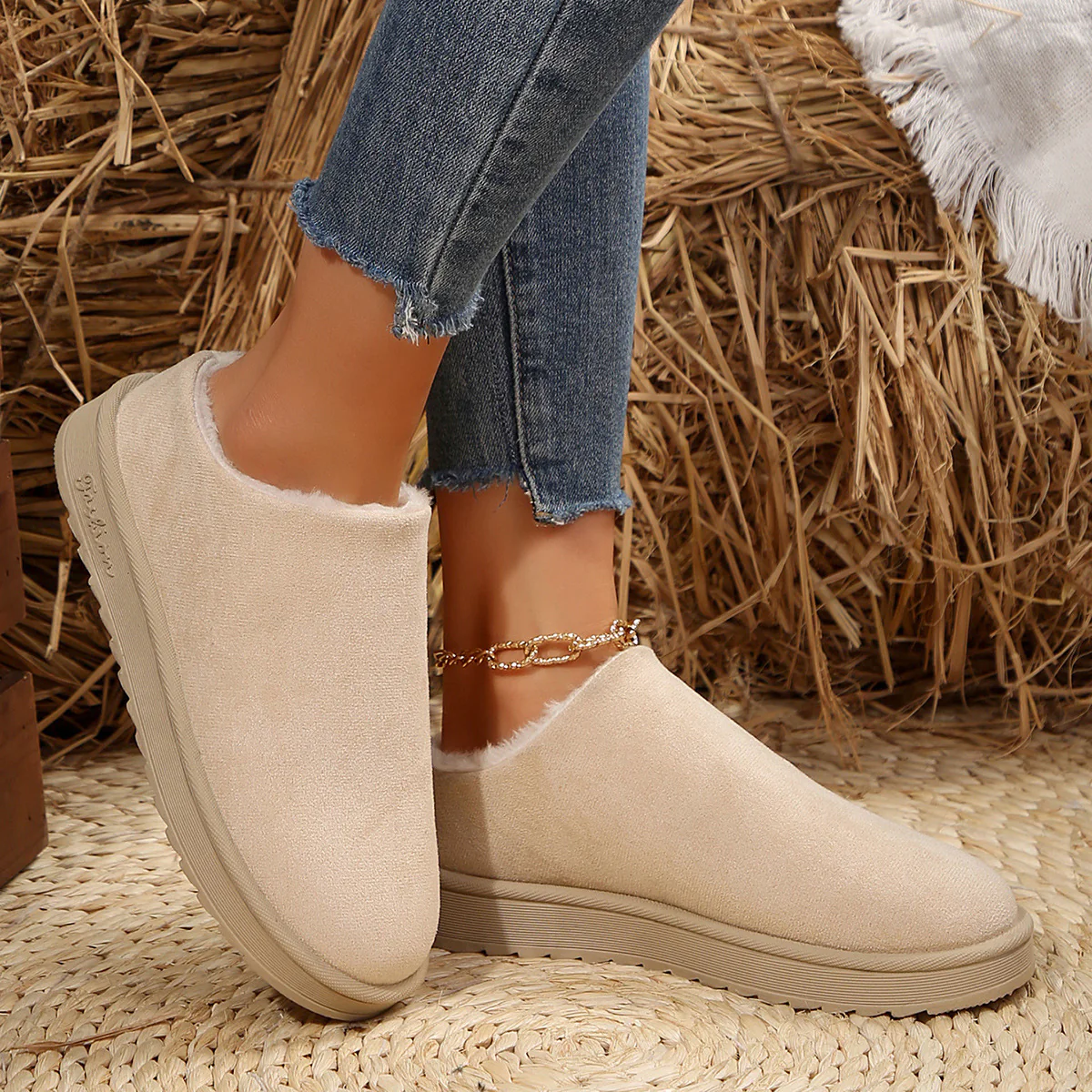 Damen hochwertige Slipper mit weichem Kunstfell und rutschfester Sohle Heidi Mode - Image 7