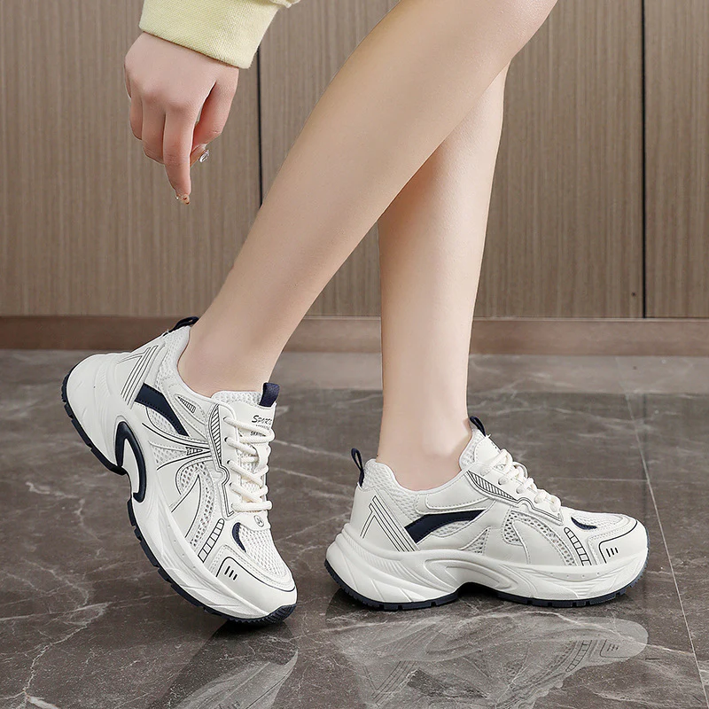 Damen Hochwertige Sport Schnürschuhe mit Atmungsaktivem Mesh und Dämpfungssystem Heidi Mode - Image 3
