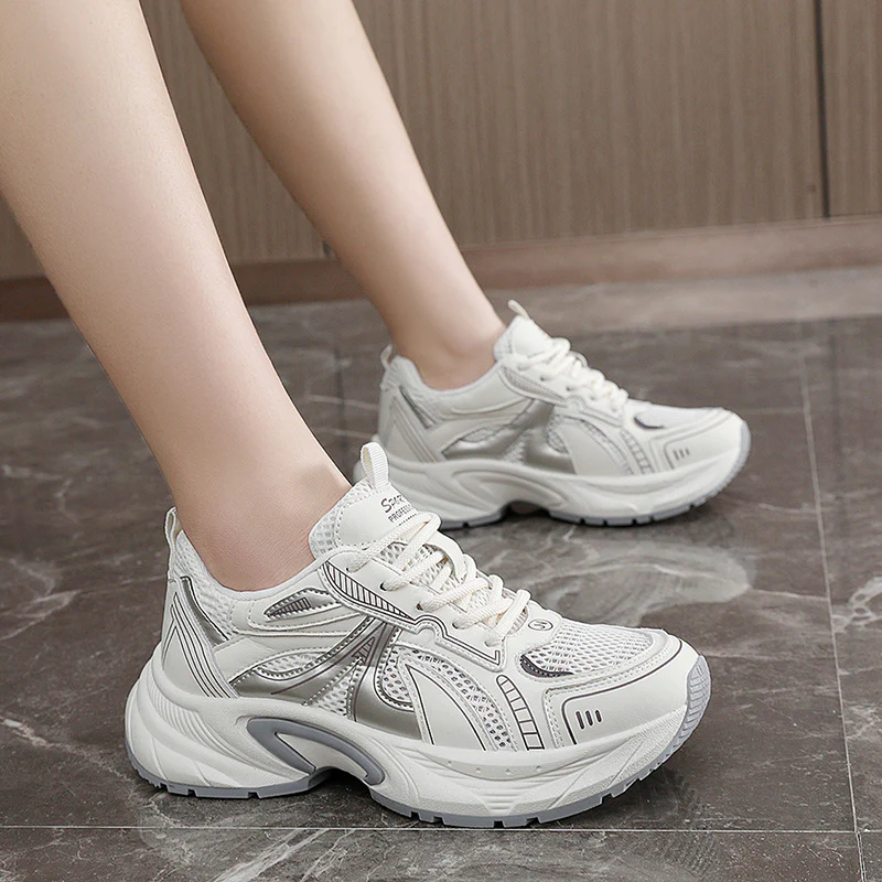 Damen Hochwertige Sport Schnürschuhe mit Atmungsaktivem Mesh und Dämpfungssystem Heidi Mode - Image 4