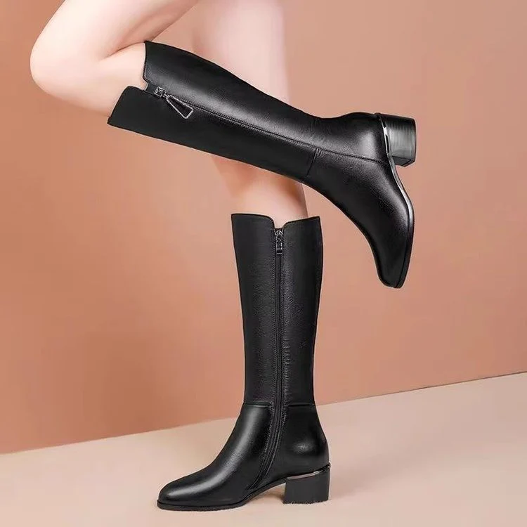 Damen Hochwertige Stiefel mit elegantem Blockabsatz Heidi Mode - Image 2