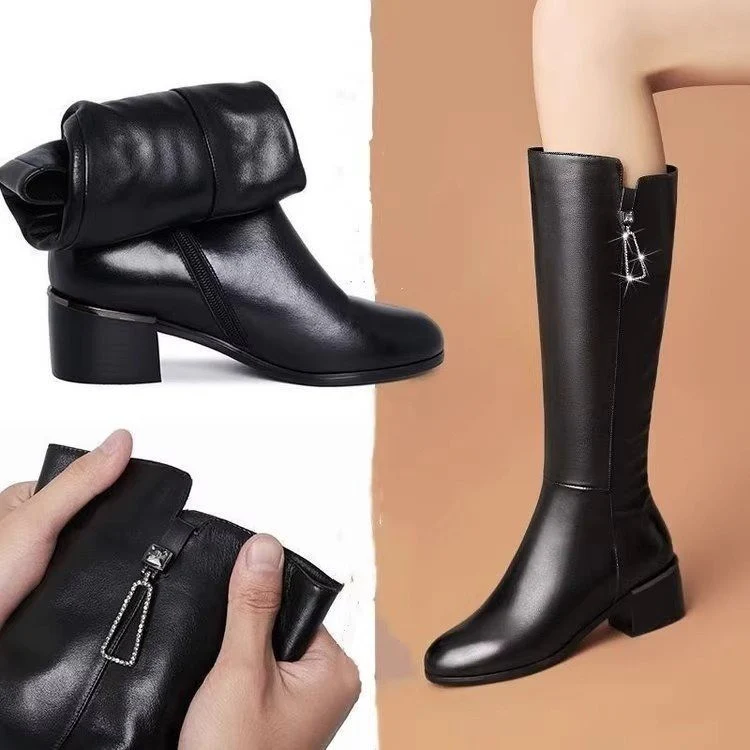 Damen Hochwertige Stiefel mit elegantem Blockabsatz Heidi Mode - Image 4