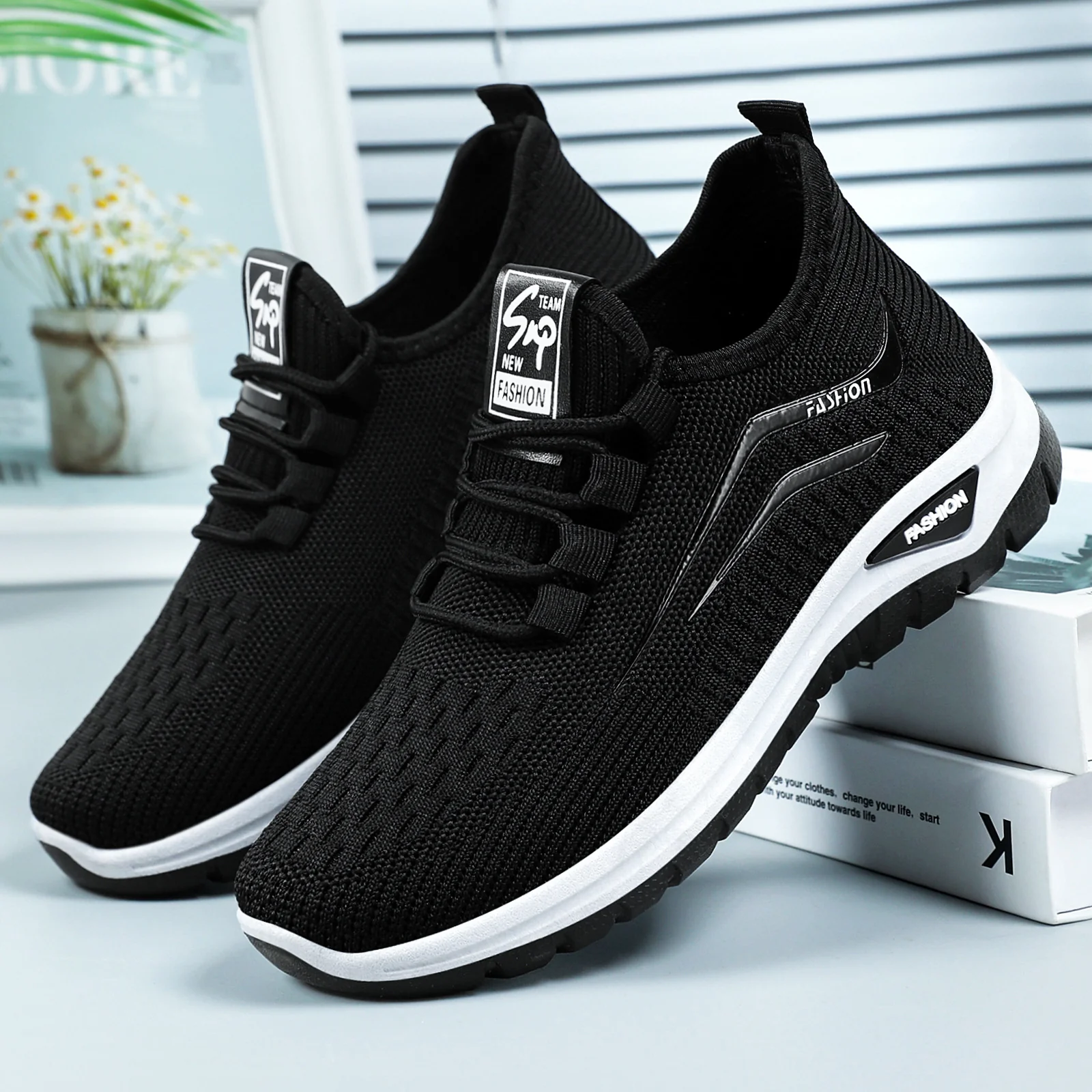 Damen Hochwertige und atmungsaktive Sportschuhe mit elastischem Einschlupf Heidi Mode - Image 3