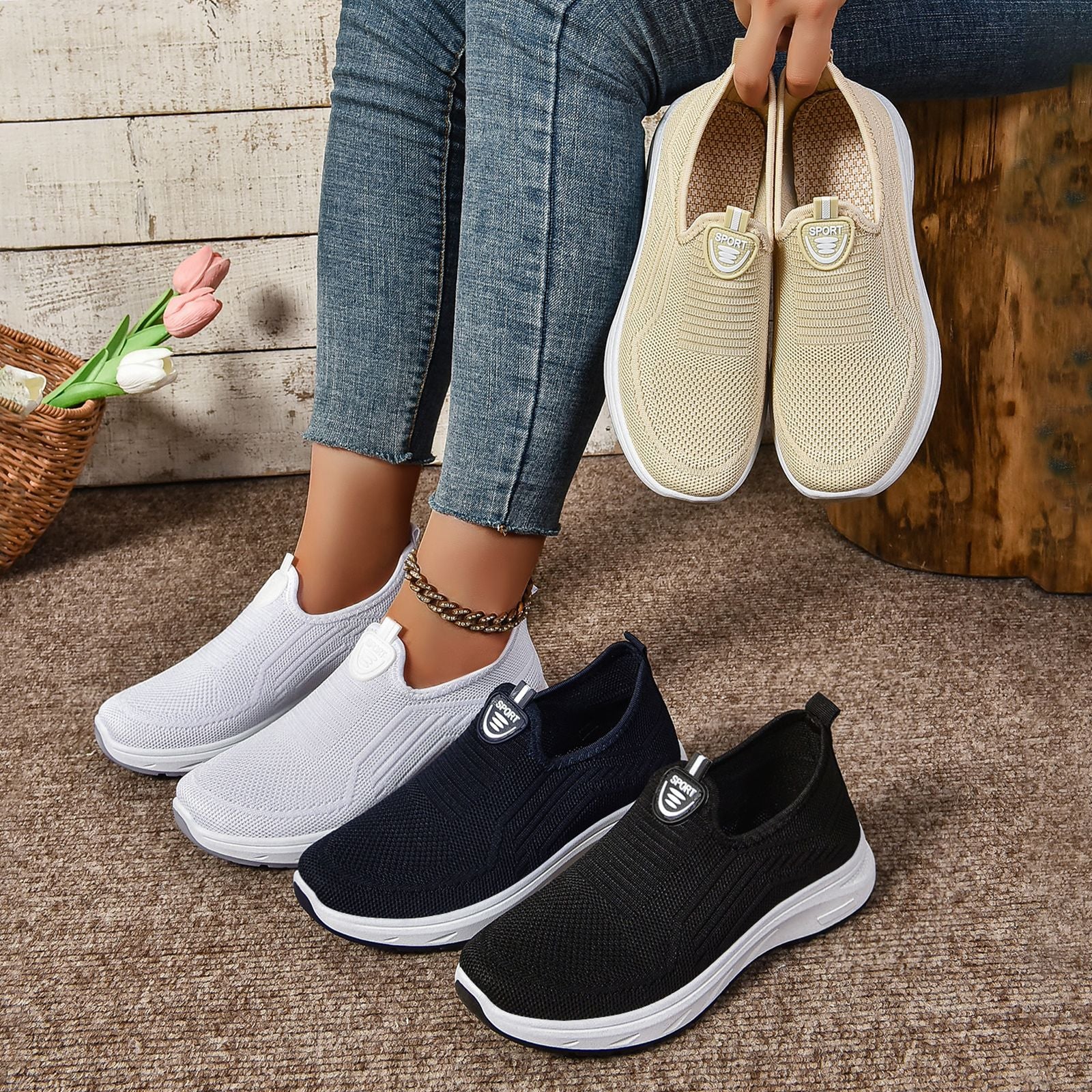 Damen Hochwertige und flexible Slip-On Freizeit-Schuhe Heidi Mode - Image 2
