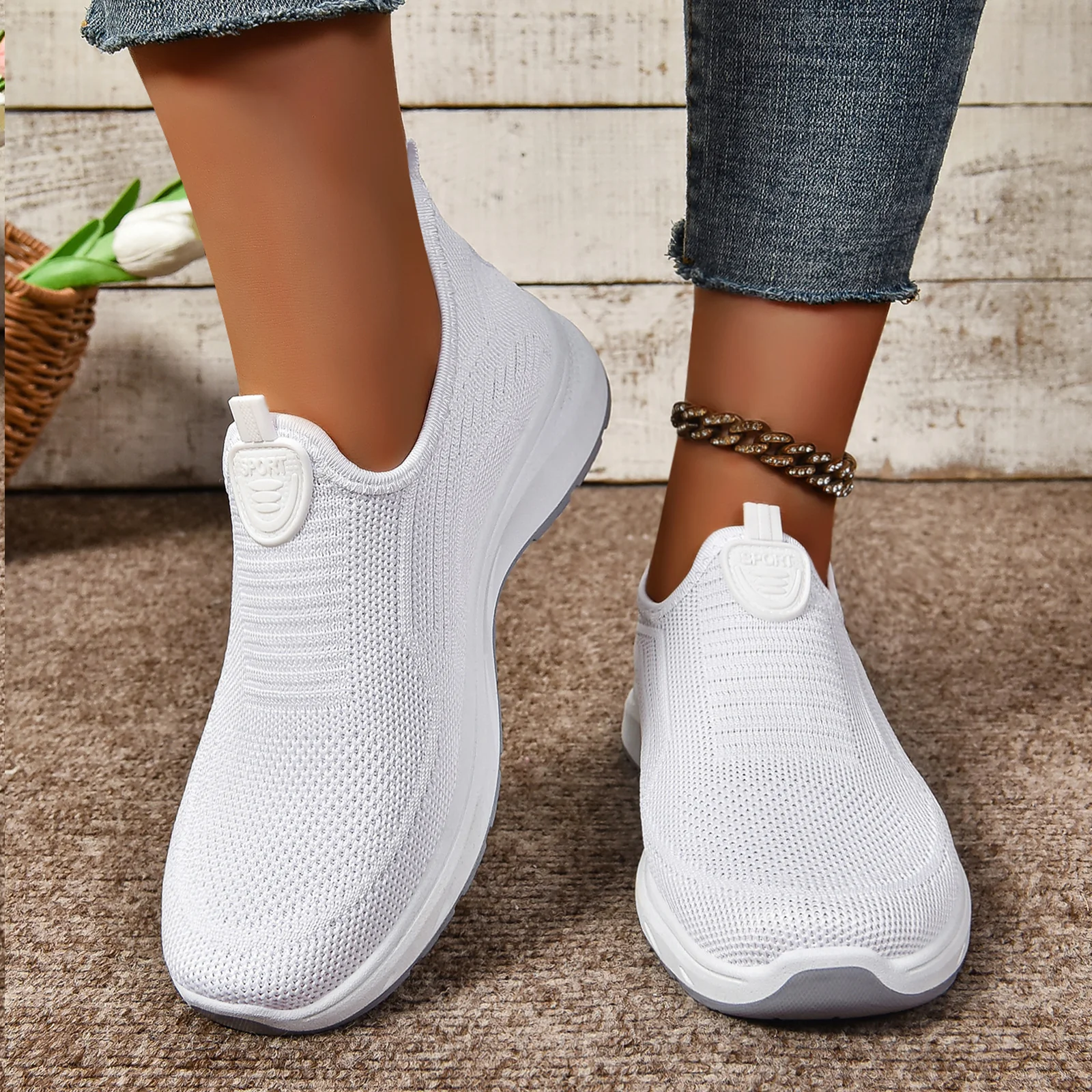 Damen Hochwertige und flexible Slip-On Freizeit-Schuhe Heidi Mode - Image 7