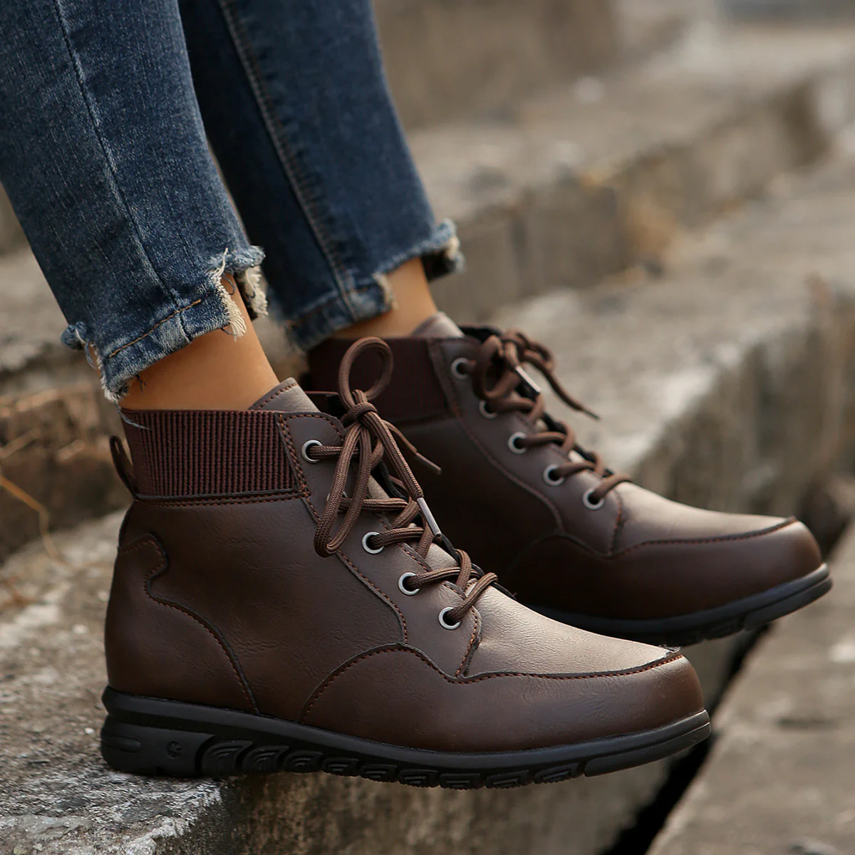 Damen Hochwertige Winterstiefel mit warmem Fleece-Futter und rutschfester Sohle Heidi Mode - Image 3