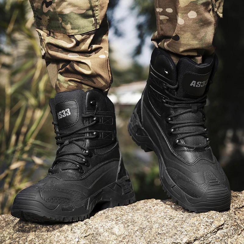 Damen Hohe Arbeitsstiefel mit rutschfester Profilsohle und atmungsaktivem Innenfutter Heidi Mode - Image 4