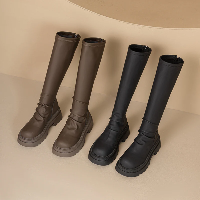 Damen hohe Gummistiefel mit rutschfester Profilsohle und elastischem Schaft Heidi Mode - Image 2