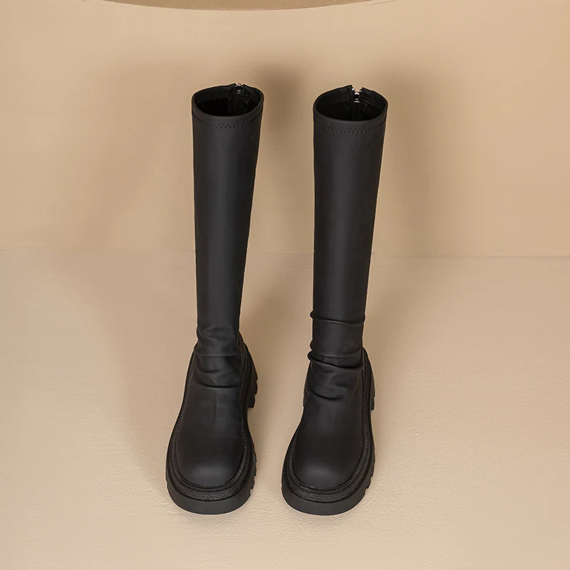 Damen hohe Gummistiefel mit rutschfester Profilsohle und elastischem Schaft Heidi Mode - Image 3