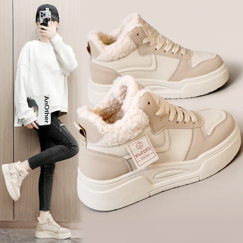 Damen hohe Modische Sneakers mit kuscheligem Innenfutter und sportlichem Design Heidi Mode - Image 2