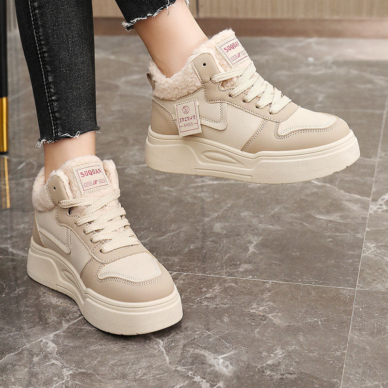 Damen hohe Modische Sneakers mit kuscheligem Innenfutter und sportlichem Design Heidi Mode - Image 3