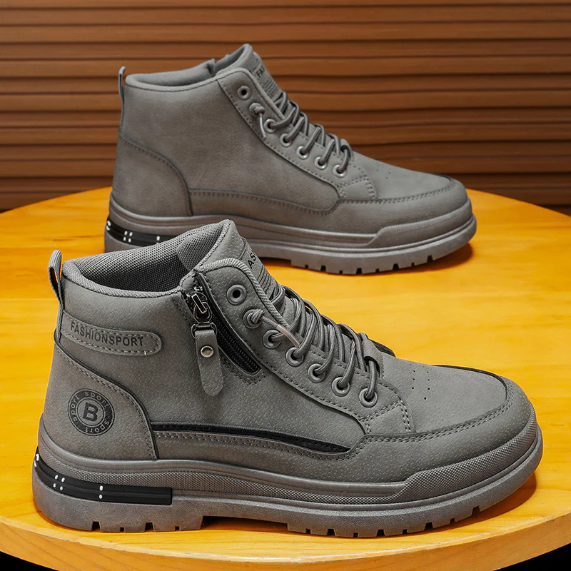 Damen Hohe Schnürstiefel mit praktischer Reißverschlussöffnung und robuster Profilsohle Heidi Mode - Image 2