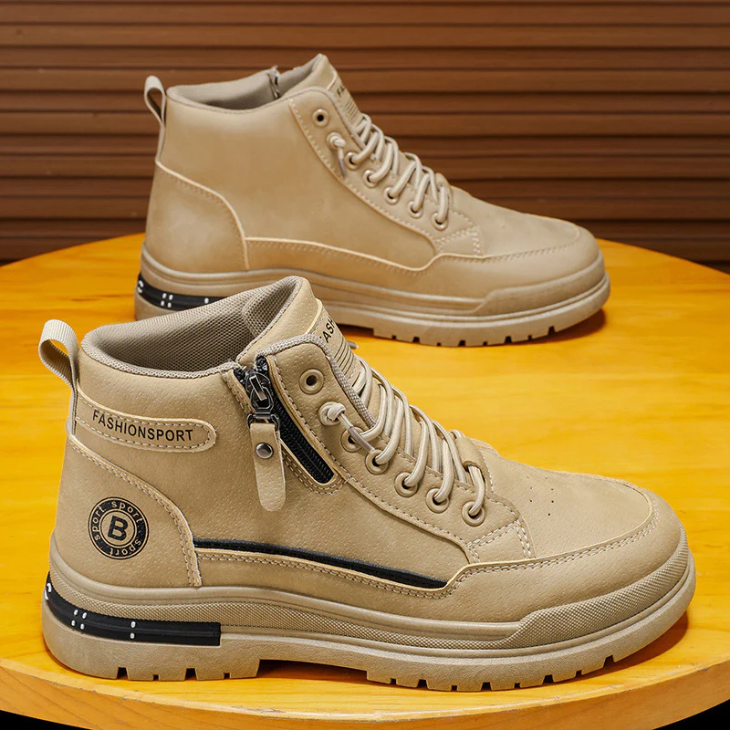 Damen Hohe Schnürstiefel mit praktischer Reißverschlussöffnung und robuster Profilsohle Heidi Mode - Image 6