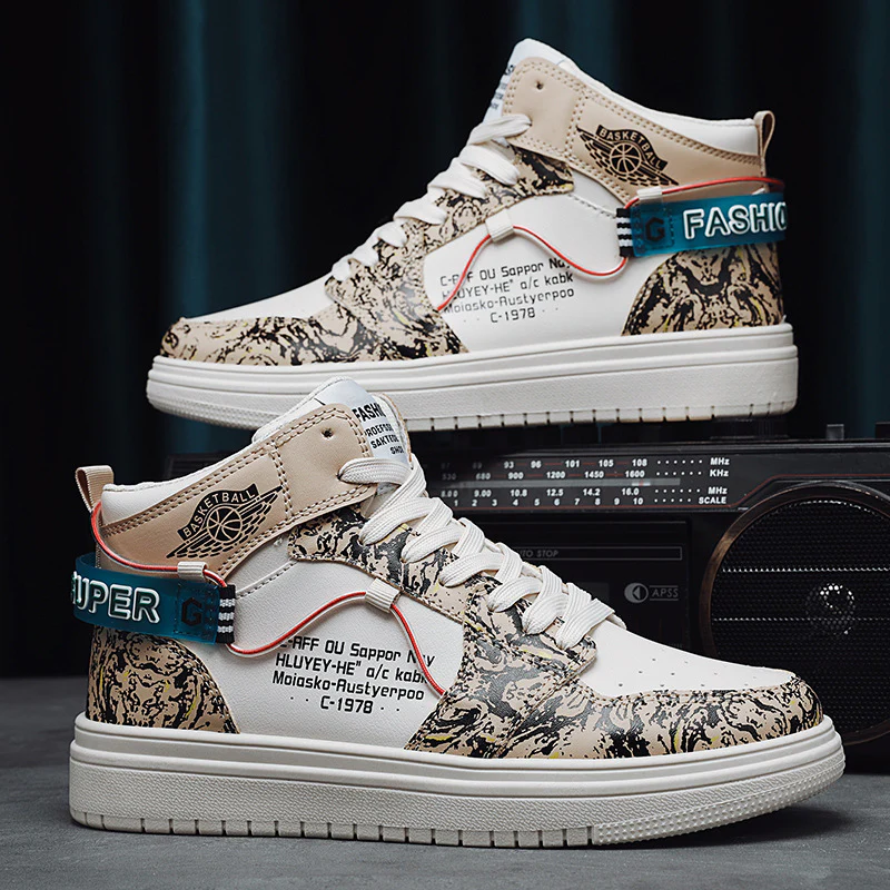 Damen Hohe Sneaker im urbanen Design mit auffälligem Print Heidi Mode - Image 2