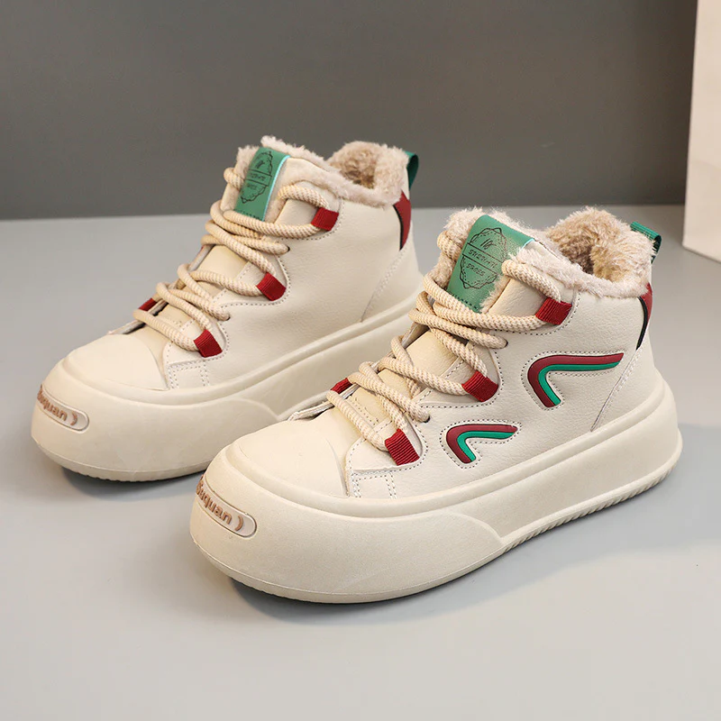 Damen hohe Sneaker mit flauschigem Innenfutter und modischem Design Heidi Mode - Image 6