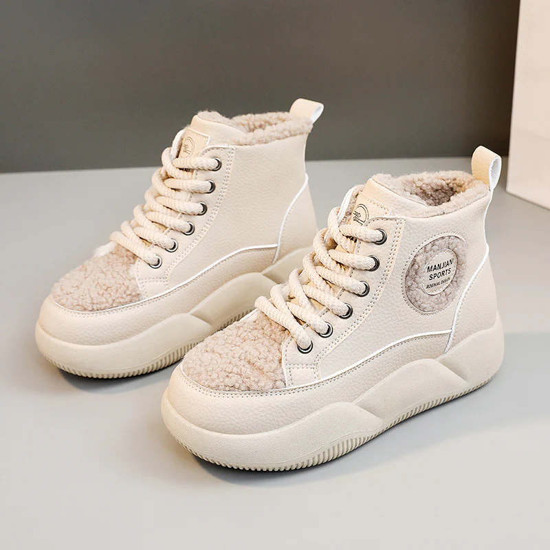 Damen hohe Sneaker mit flauschigem Innenfutter und robuster Sohle Heidi Mode - Image 2