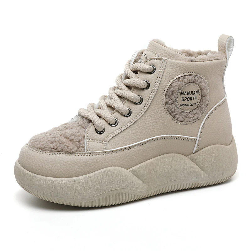 Damen hohe Sneaker mit flauschigem Innenfutter und robuster Sohle Heidi Mode - Image 5