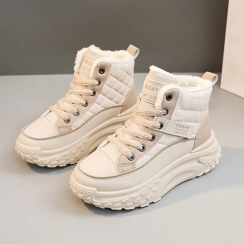 Damen Hohe Sneaker mit kuscheligem Innenfutter und rutschfester Sohle Heidi Mode - Image 2