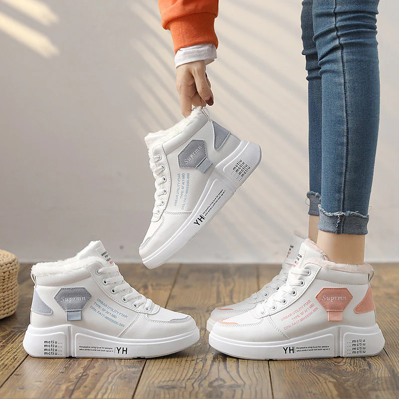 Damen Hohe Sneaker mit kuscheligem Innenfutter und trendigem Design Heidi Mode - Image 2