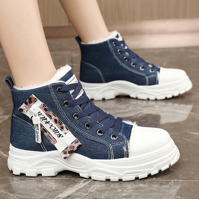 Damen hohe Sneaker mit warmem Innenfutter und robustem Profil Heidi Mode - Image 4