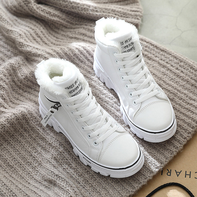 Damen hohe Sneaker mit warmem Innenfutter und rutschfester Sohle Heidi Mode