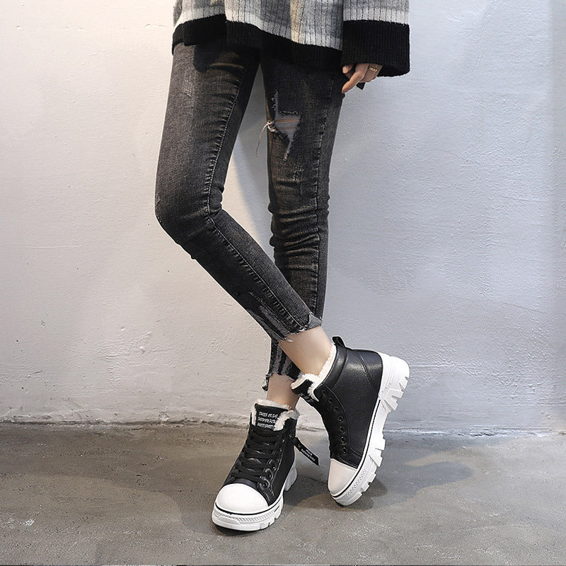 Damen hohe Sneaker mit warmem Innenfutter und rutschfester Sohle Heidi Mode - Image 3