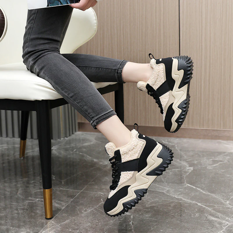 Damen Hohe Sneaker mit warmem Innenfutter und rutschfester Sohle Heidi Mode - Image 3