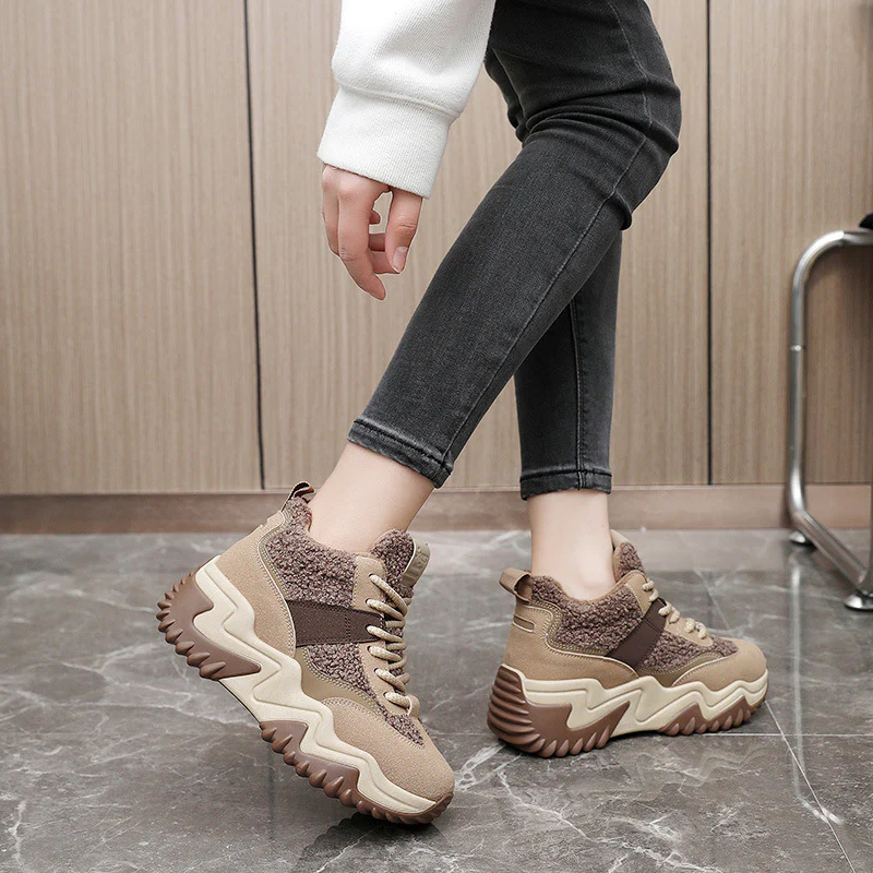 Damen Hohe Sneaker mit warmem Innenfutter und rutschfester Sohle Heidi Mode - Image 4