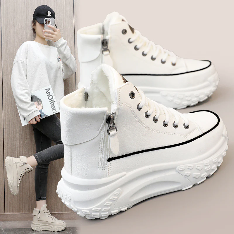 Damen Hohe Sneakers mit gepolstertem Innenfutter und strapazierfähigem Obermaterial Heidi Mode