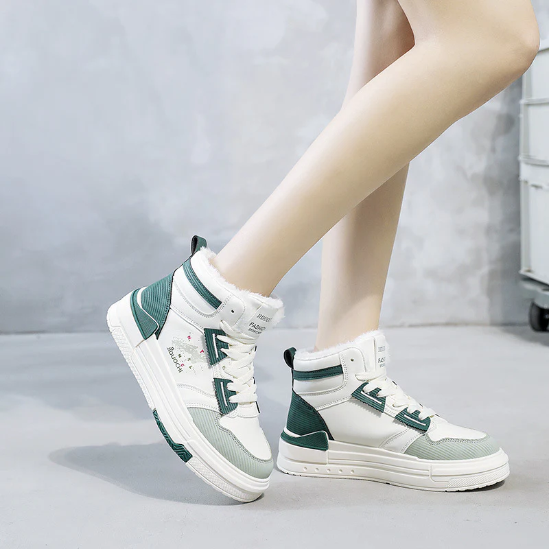 Damen Hohe Sneakers mit kuscheligem Innenfutter und modischem Akzent Heidi Mode - Image 3