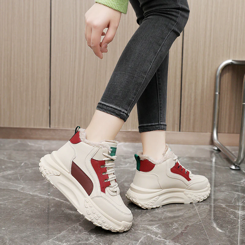 Damen Hohe Sneakers mit kuscheligem Innenfutter und robustem Sohlenprofil Heidi Mode - Image 3