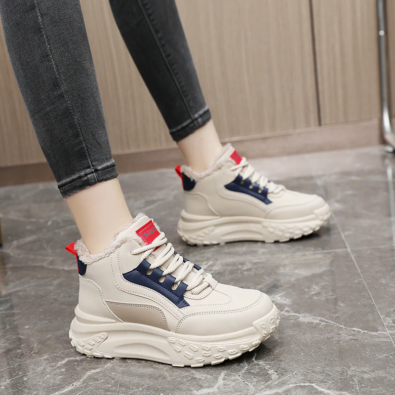 Damen Hohe Sneakers mit kuscheligem Innenfutter und robustem Sohlenprofil Heidi Mode - Image 4