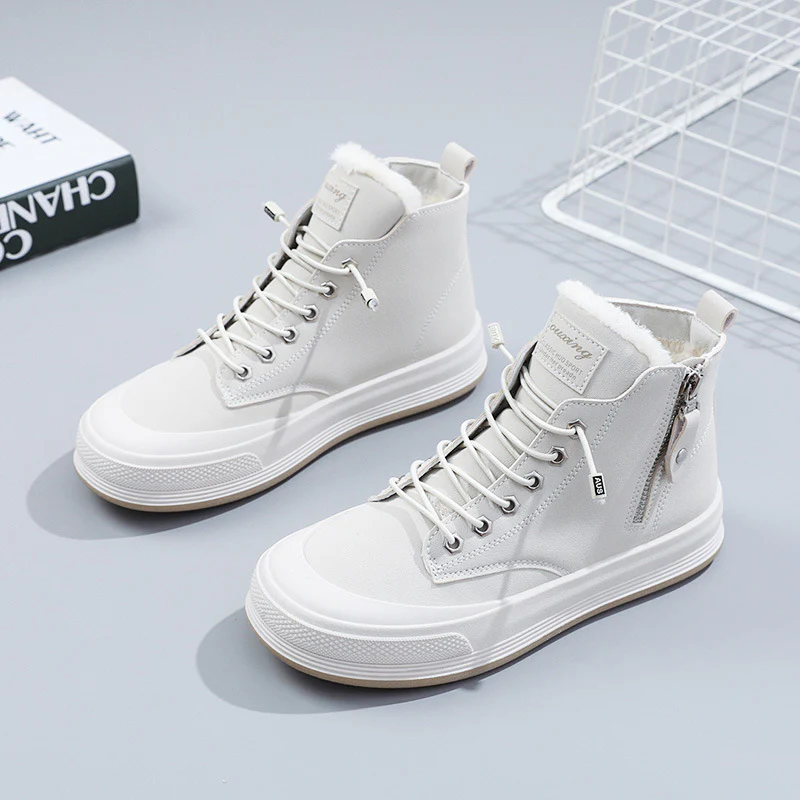 Damen Hohe Sneakers mit kuscheligem Innenfutter und robustem Zipper Heidi Mode - Image 6