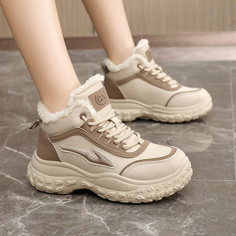 Damen Hohe Sneakers mit kuscheligem Innenfutter und rutschfester Sohle Heidi Mode - Image 3