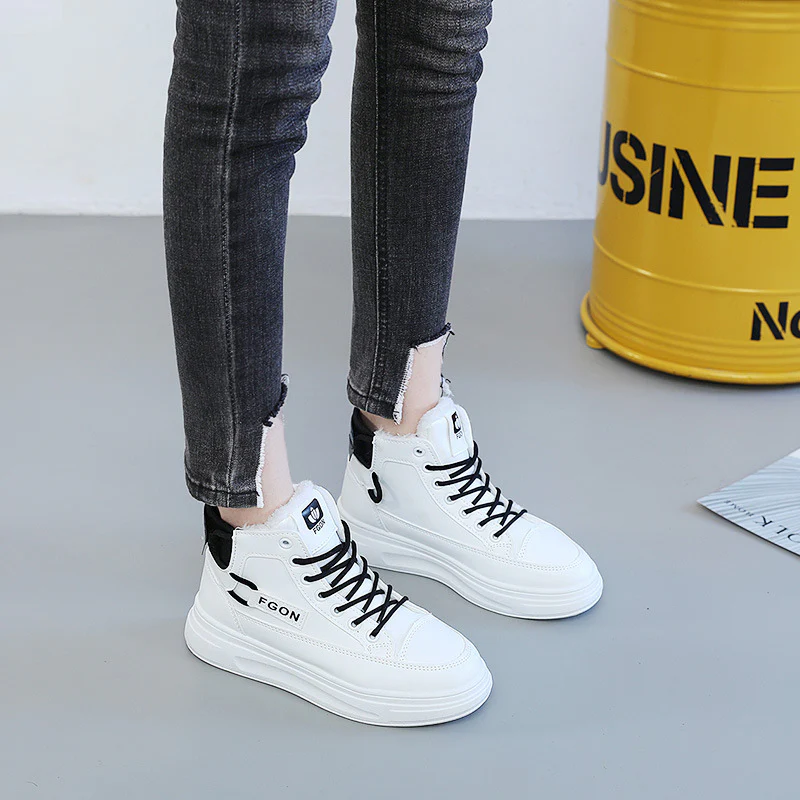 Damen Hohe Sneakers mit kuscheligem Innenfutter und sportivem Design Heidi Mode - Image 2