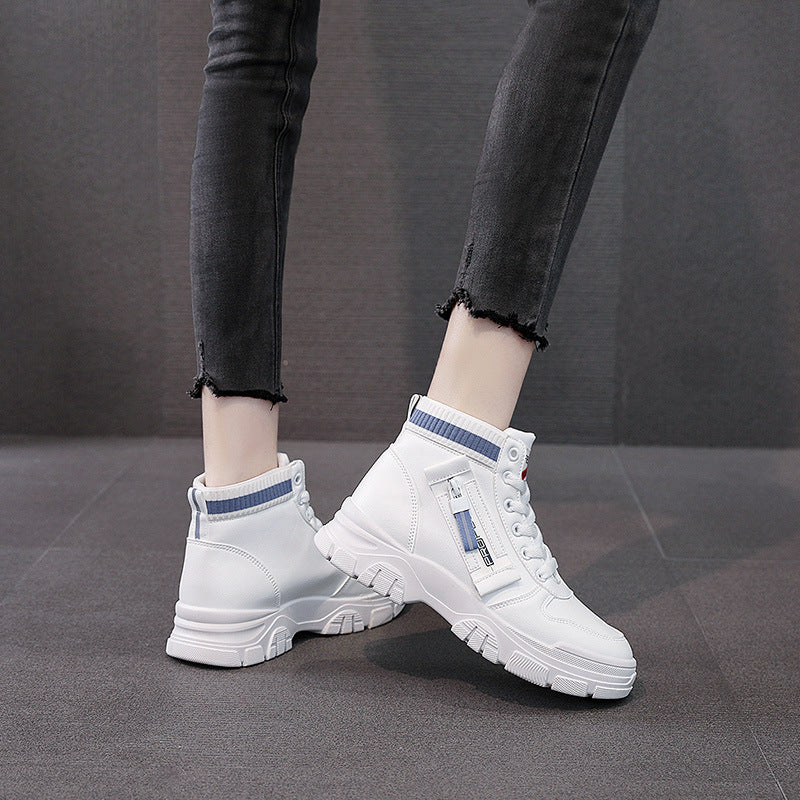 Damen Hohe Sneakers mit modischem Reißverschluss und atmungsaktivem Innenfutter Heidi Mode - Image 3