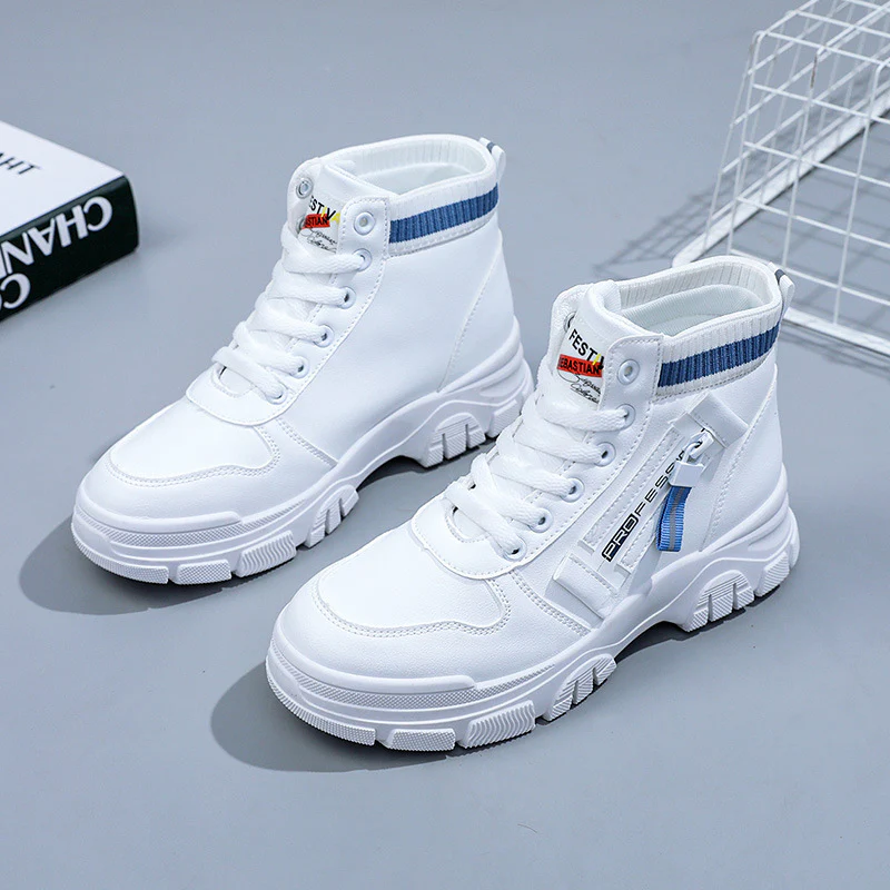 Damen Hohe Sneakers mit modischem Reißverschluss und atmungsaktivem Innenfutter Heidi Mode - Image 6