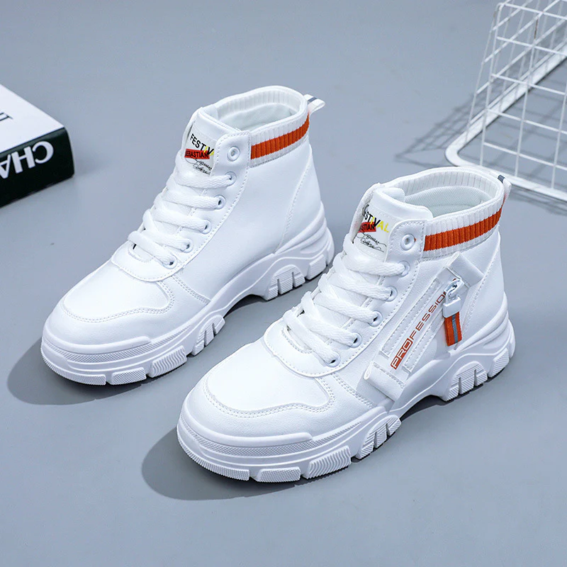 Damen Hohe Sneakers mit modischem Reißverschluss und atmungsaktivem Innenfutter Heidi Mode - Image 7