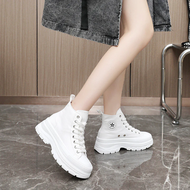 Damen Hohe Sneakers mit robuster Profilsohle und sportlichem Design Heidi Mode - Image 5