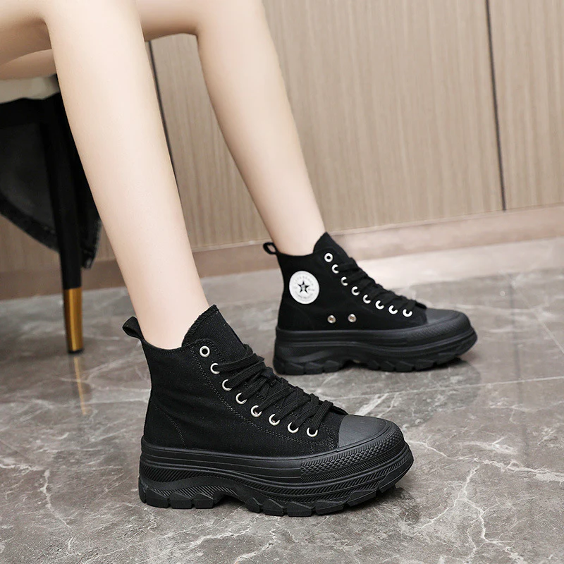 Damen Hohe Sneakers mit robuster Profilsohle und sportlichem Design Heidi Mode - Image 6